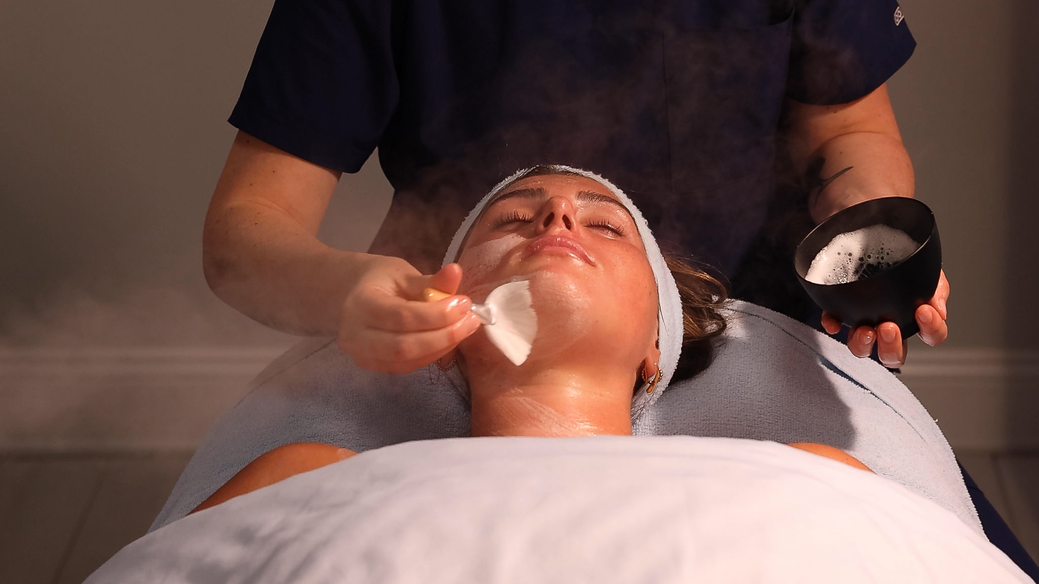 A calming facial treatment at Beata Aesthetics & Wellness