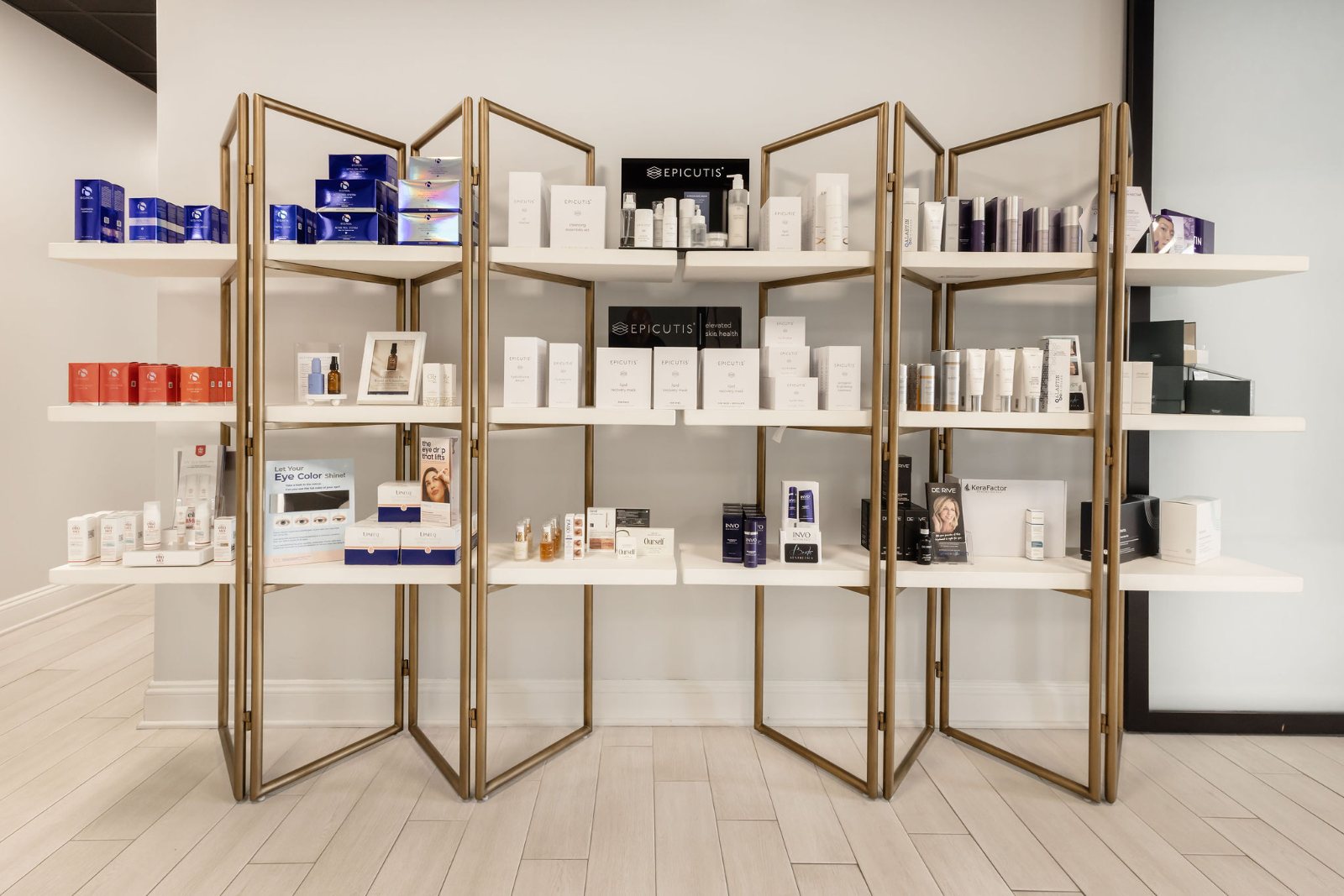 Curated retail shelves