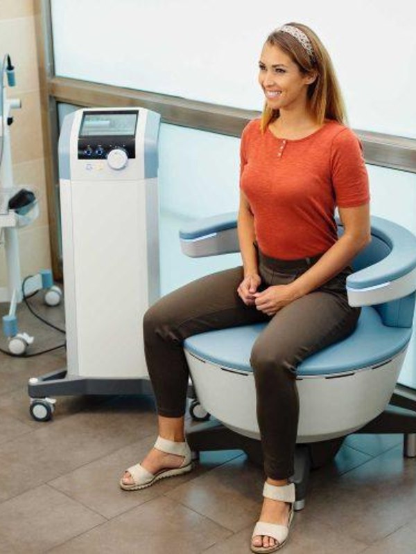 Emsella pelvic-floor treatment chair at Beata Aesthetics & Wellness