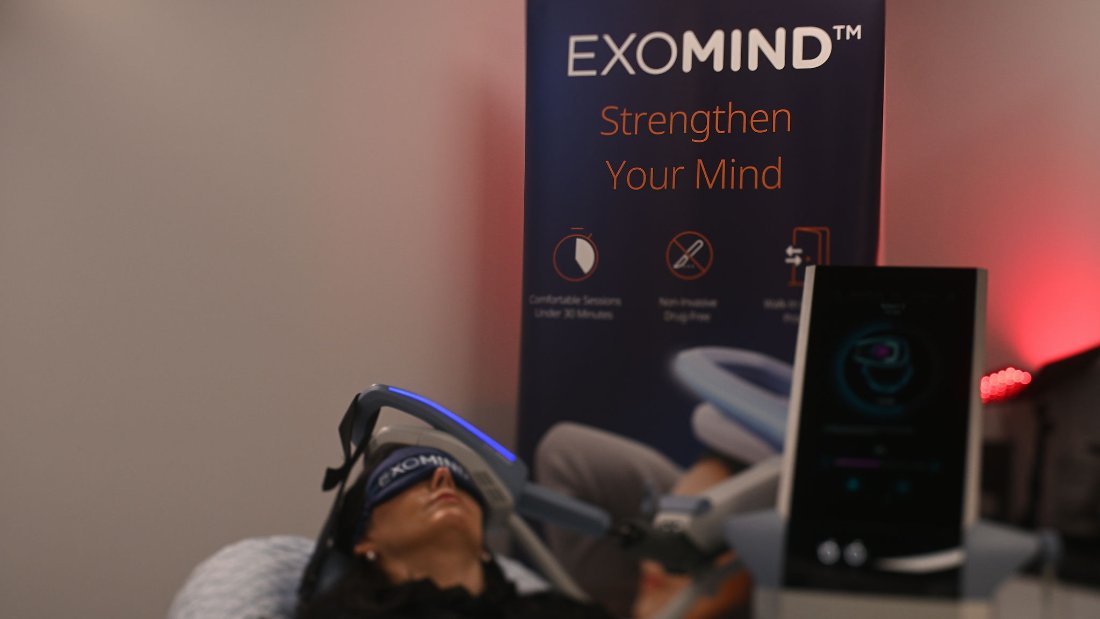 The EXOMIND screen tracking session time and intensity